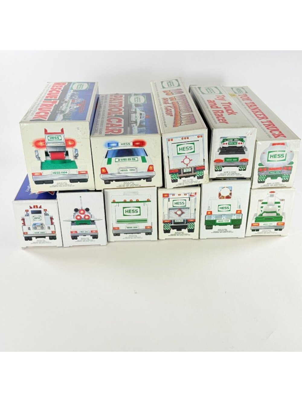 Hess Toy Trucks Lot 1990-2000 Rescue Tanker Racer & Patrol Car Plus more 10 Pcs